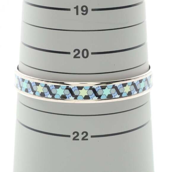 Hermes Hermès enamel PM bangle accessory in stainless steel and cloisonné, av... - Picture 4 of 6